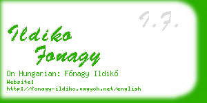 ildiko fonagy business card
